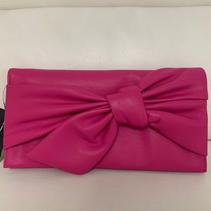 I-N-C Bowah Clutch/Shoulder Bag In Fuschia